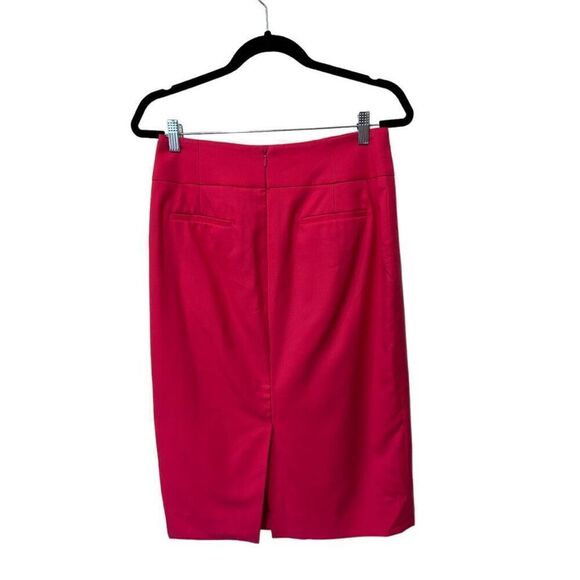 J. Crew Wool Stretch Lined Back Zip Straight Pencil Skirt Fuchsia Pink Size 4 - Picture 3 of 12